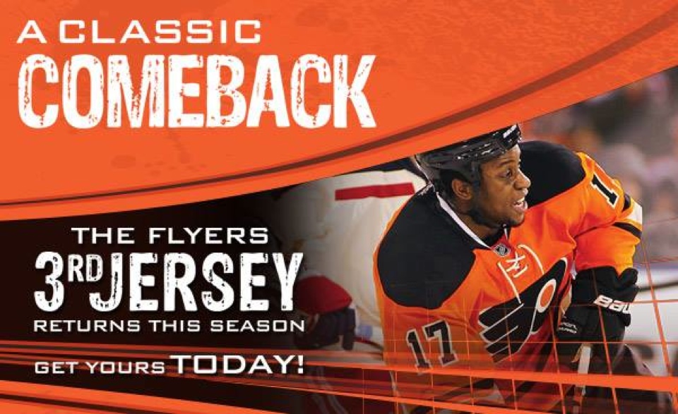 Flyers 90s inspired third jersey concept : r/Flyers