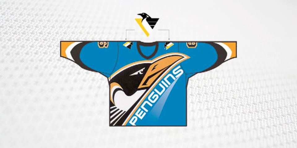 Pittsburgh Penguins 1990-91 jersey artwork, This is a highl…