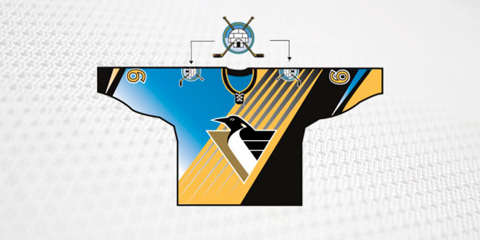 Pittsburgh Penguins 1990-91 jersey artwork, This is a highl…