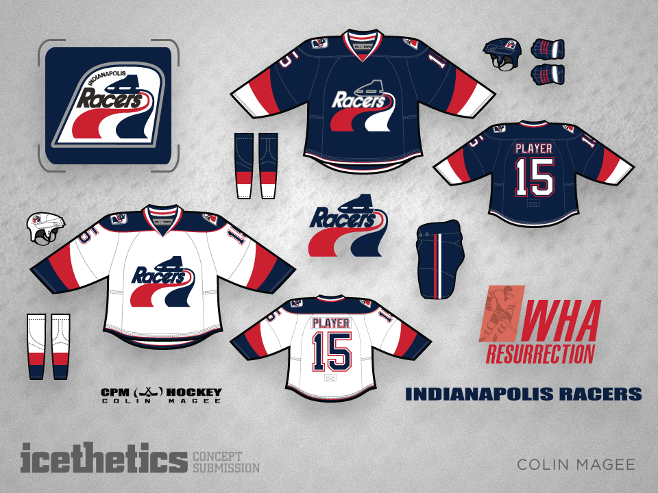 WHA Indianapolis Racers Hockey Jerseys - Custom Throwback Jerseys