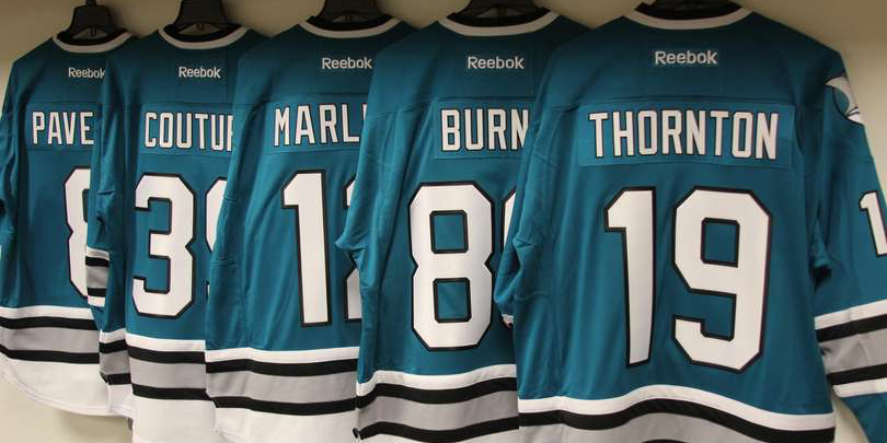 Sharks' throwback jersey leaked by local hockey store —