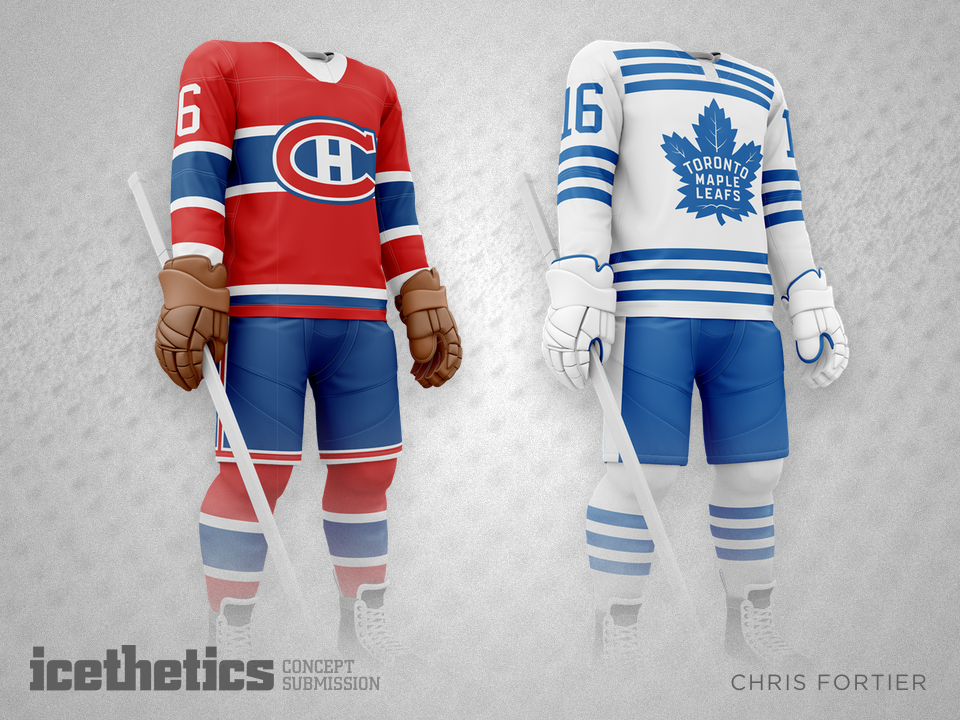 Here are three concepts I created for a Leafs heritage classic jersey. Any  feedback and criticism is accepted, I am open to changes and improvements!  Not sure which is the best here