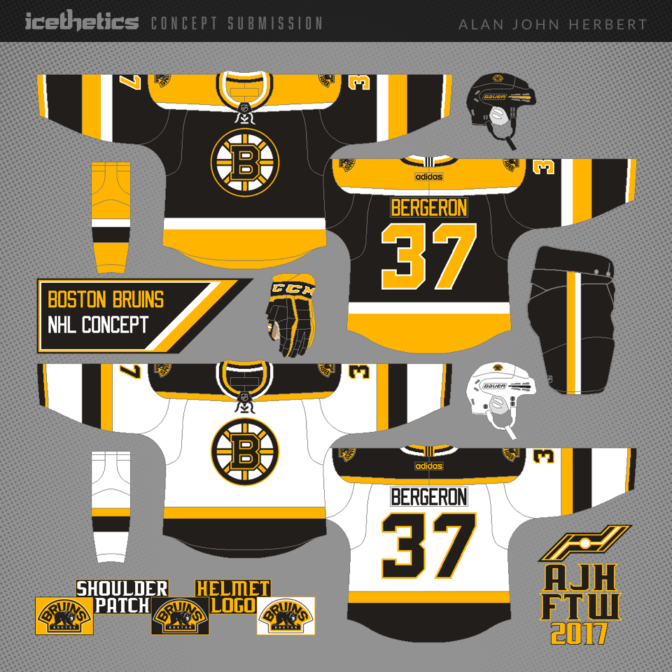 AJH Hockey Jersey Art: Boston Bruins Concept