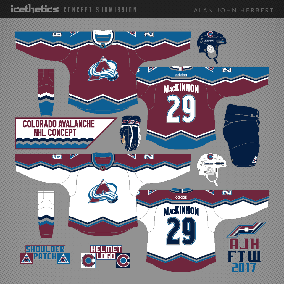 AJH Hockey Jersey Art: Colorado Avalanche Concept 6