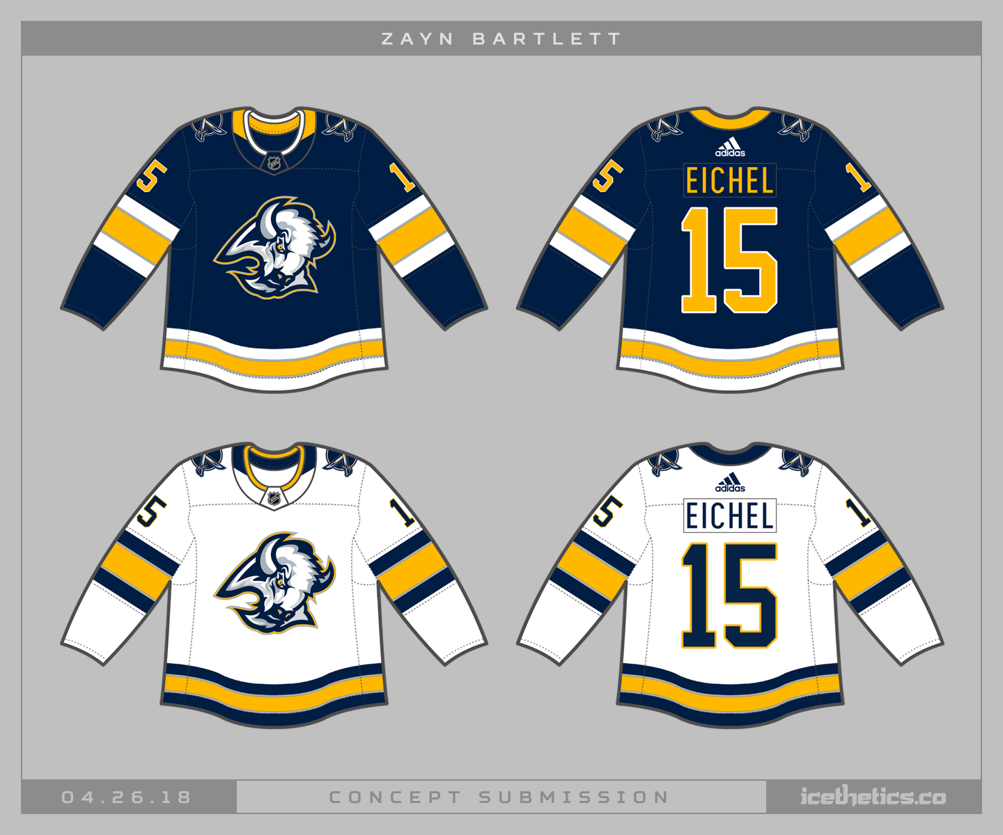 Artist designs beautiful Buffalo Sabres jersey concept for 2018 Winter  Classic - Article - Bardown