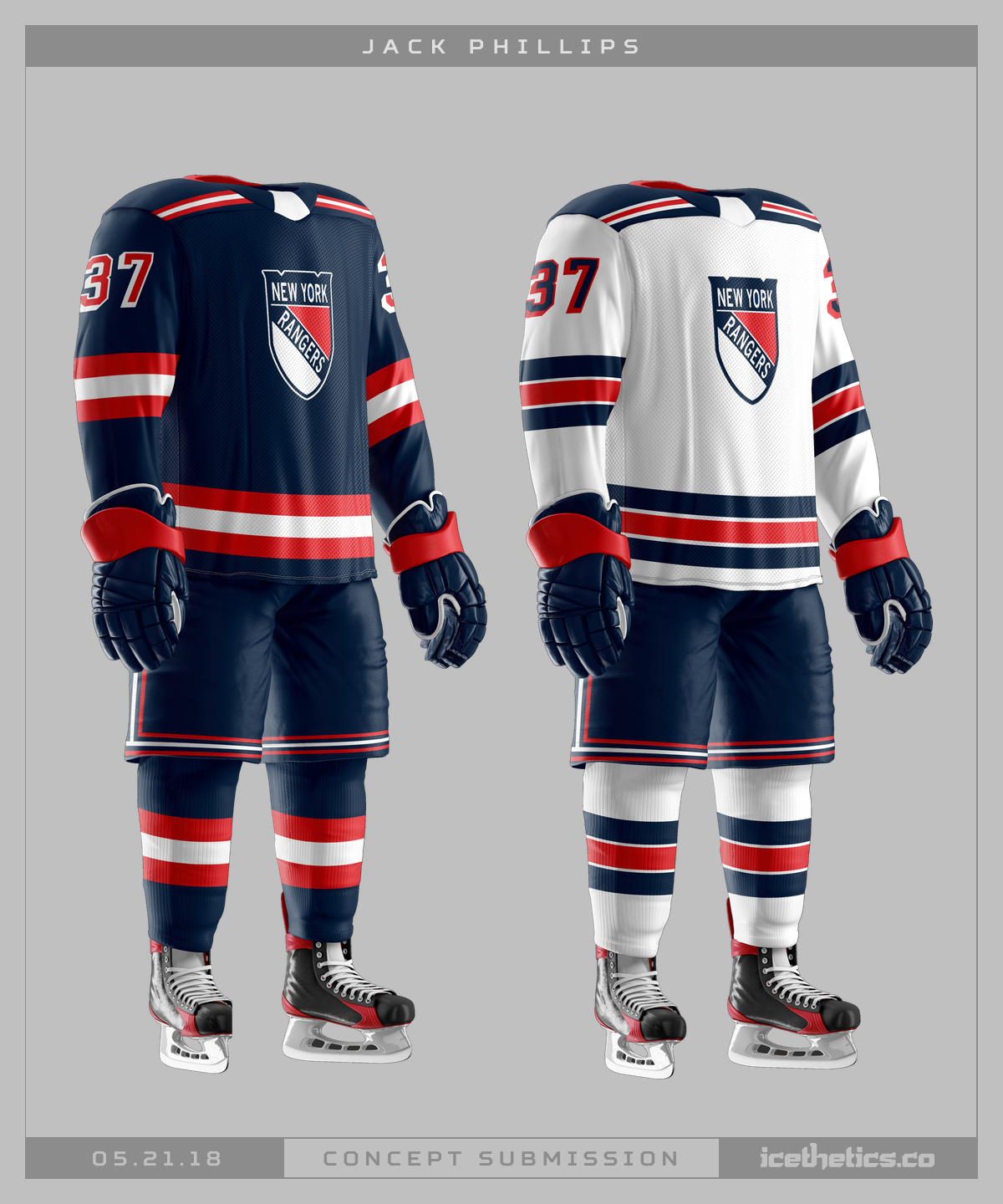 New York Rangers Retro Jersey Concept 👀 #BlueYork #LetsGoRangers #NYR #LGR