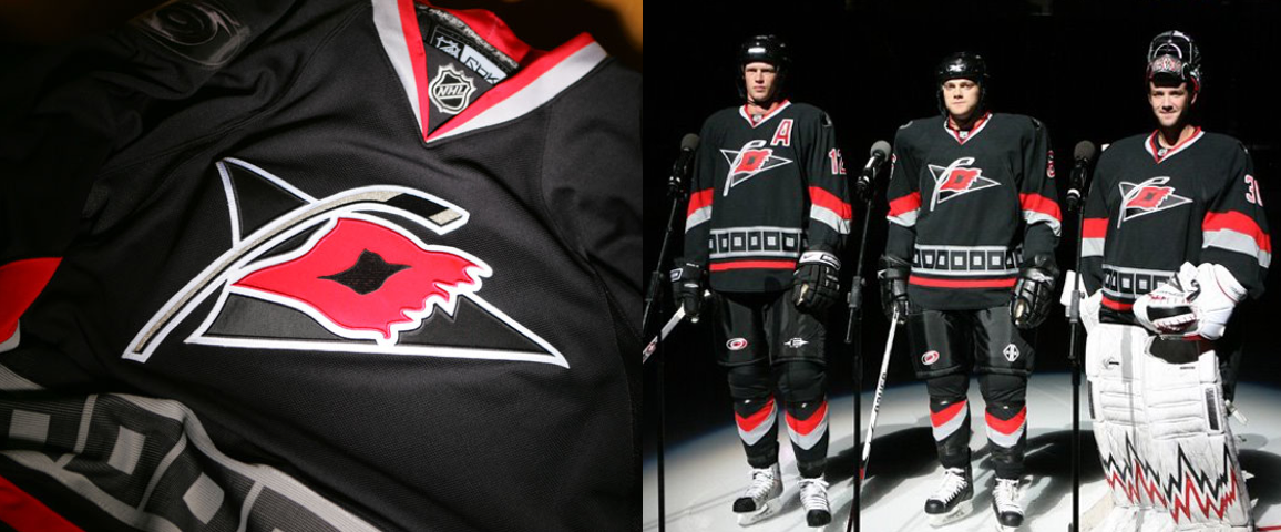 Hurricanes unveil third jersey in 2008.
