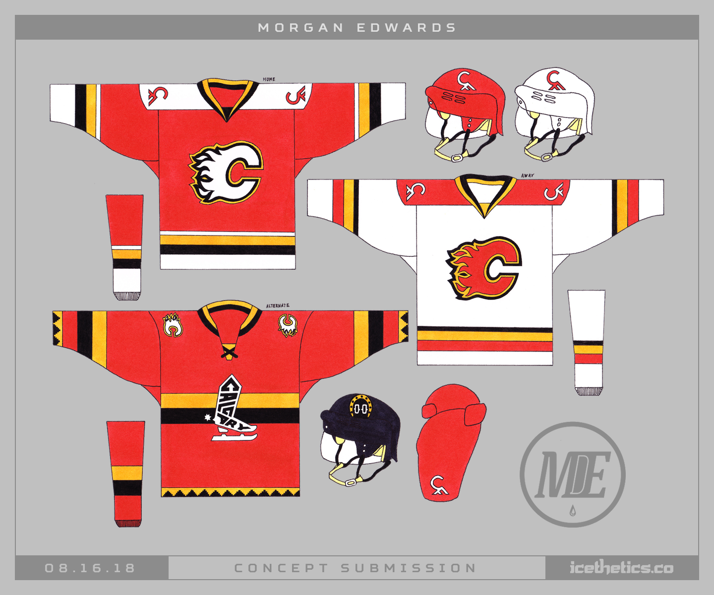 Calgary Flames Hockey Jersey Design