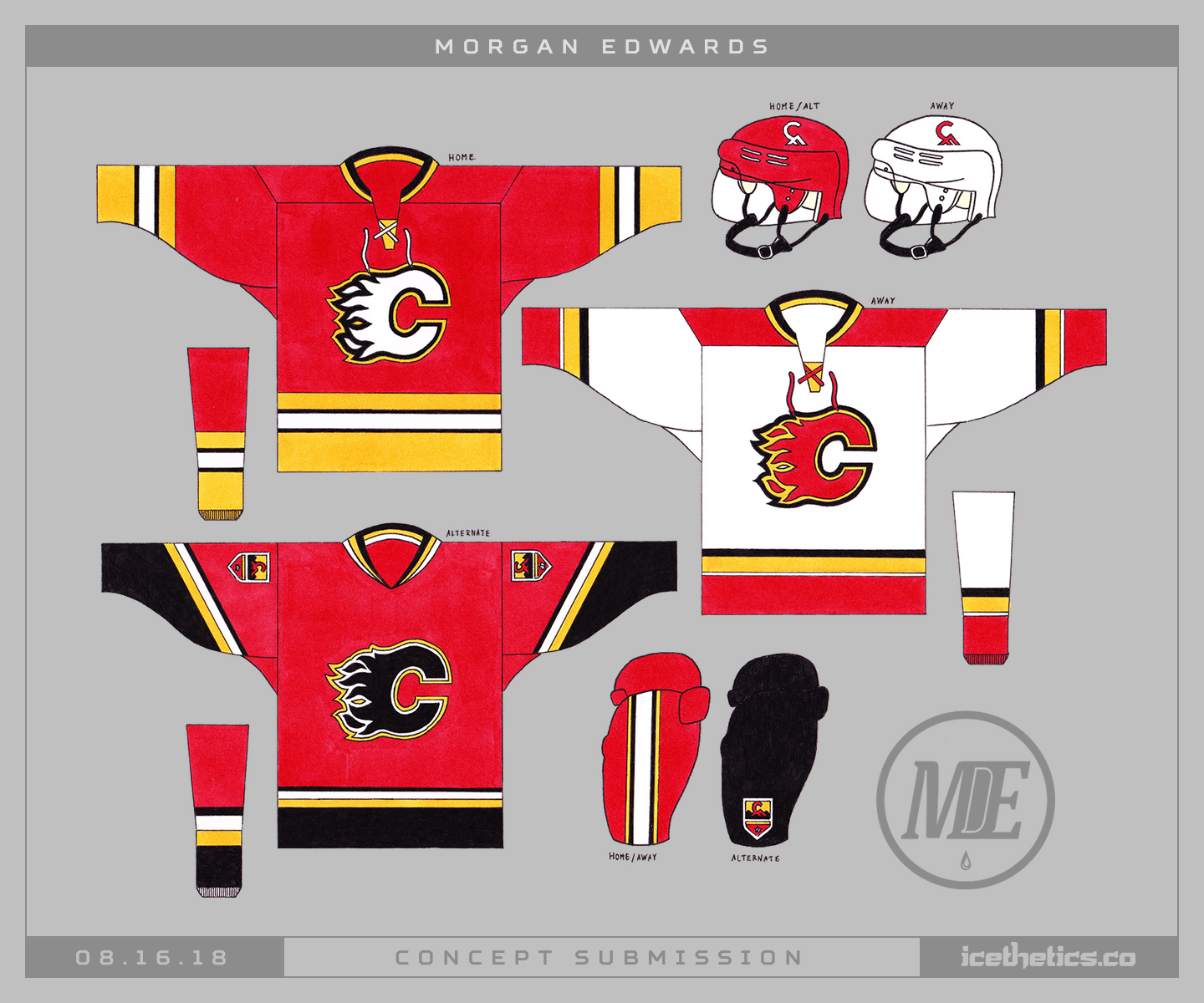 AJH Hockey Jersey Art: Calgary Inferno concept 1