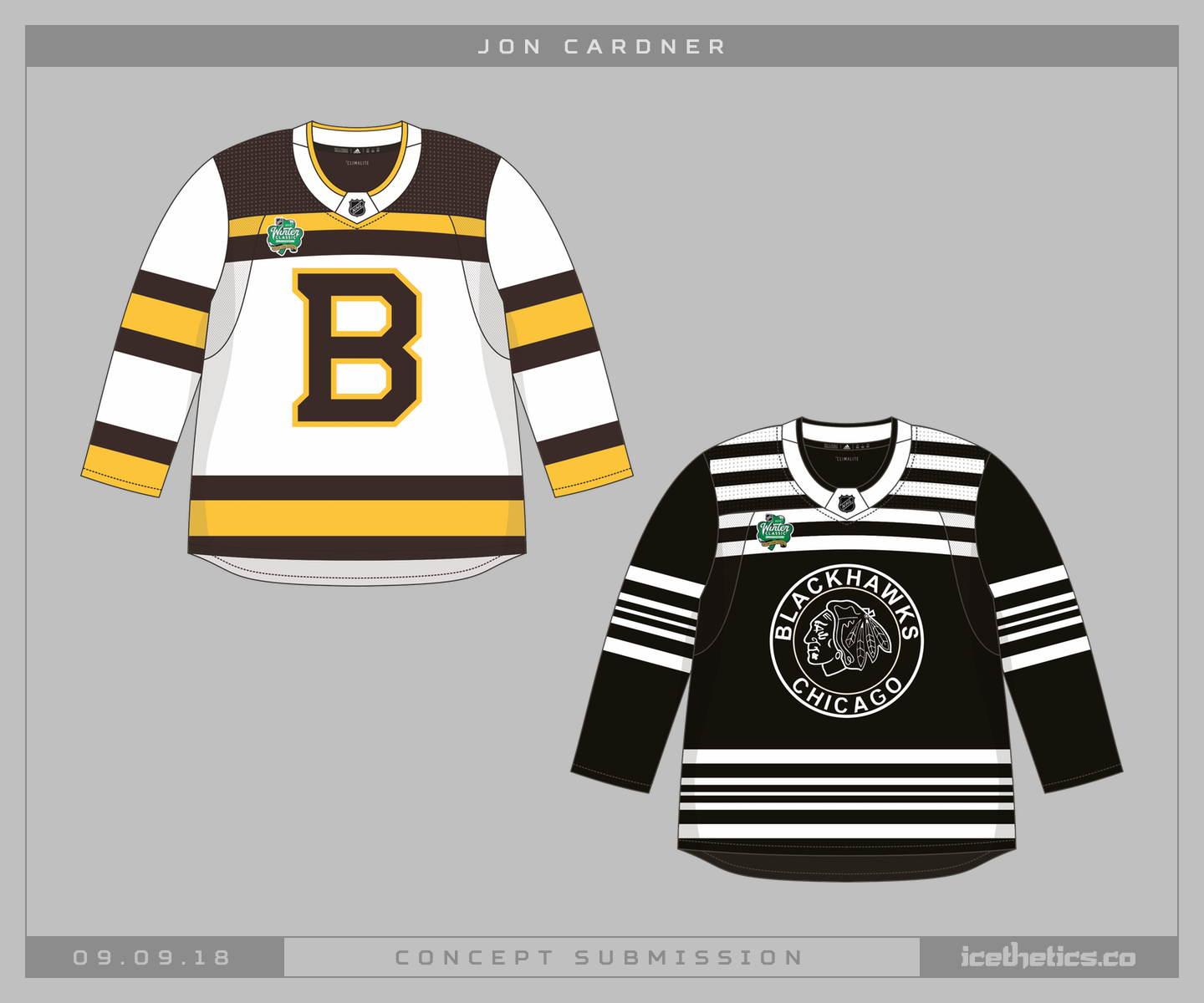 The Rink - Blackhawks and Bruins Winter Classic Sweater Concepts