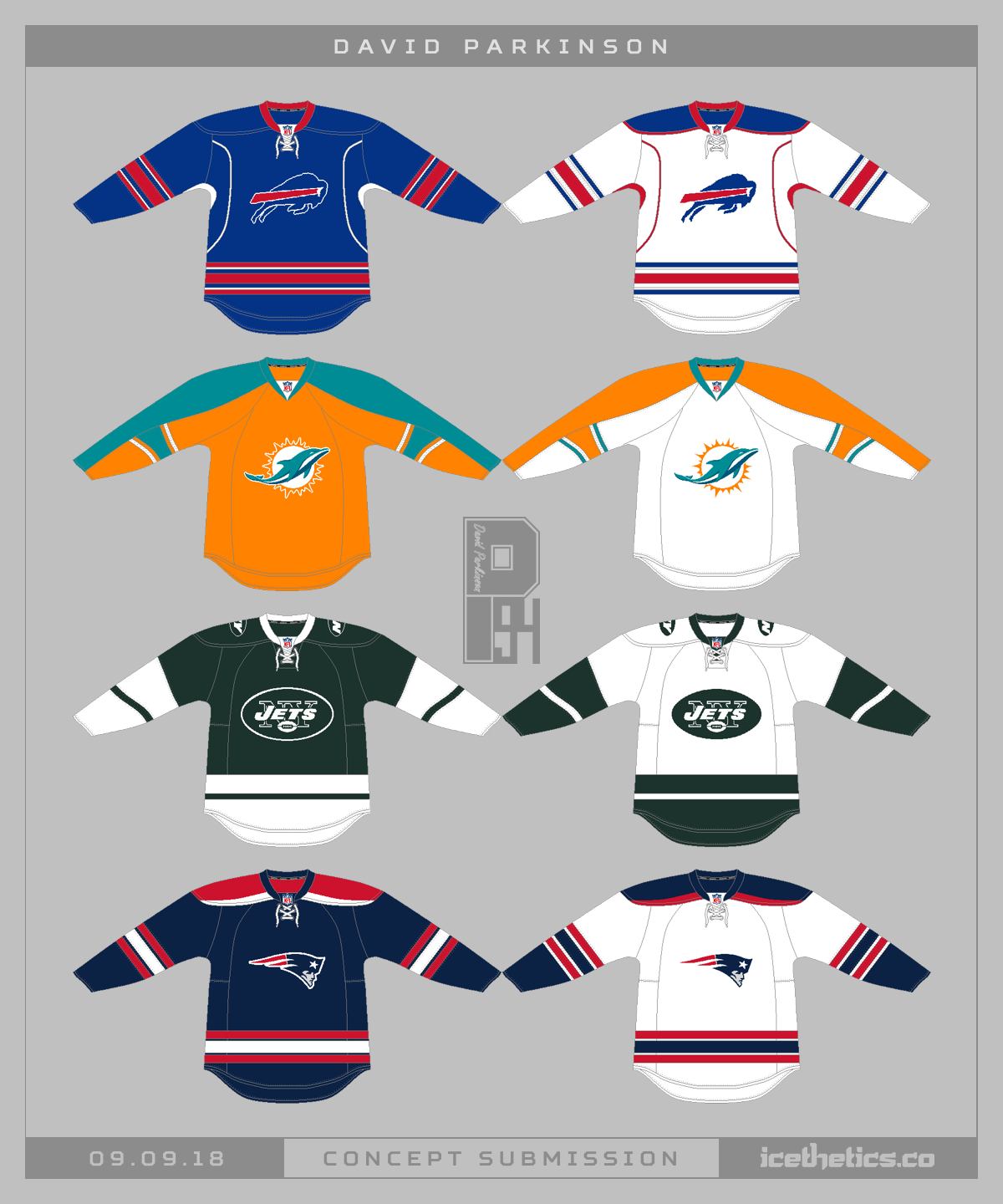 Designer Creats NHL/NFL Uniform Mashups For Every Hockey Team