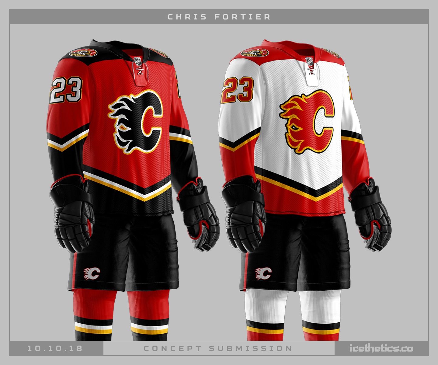 patch on calgary flames jersey