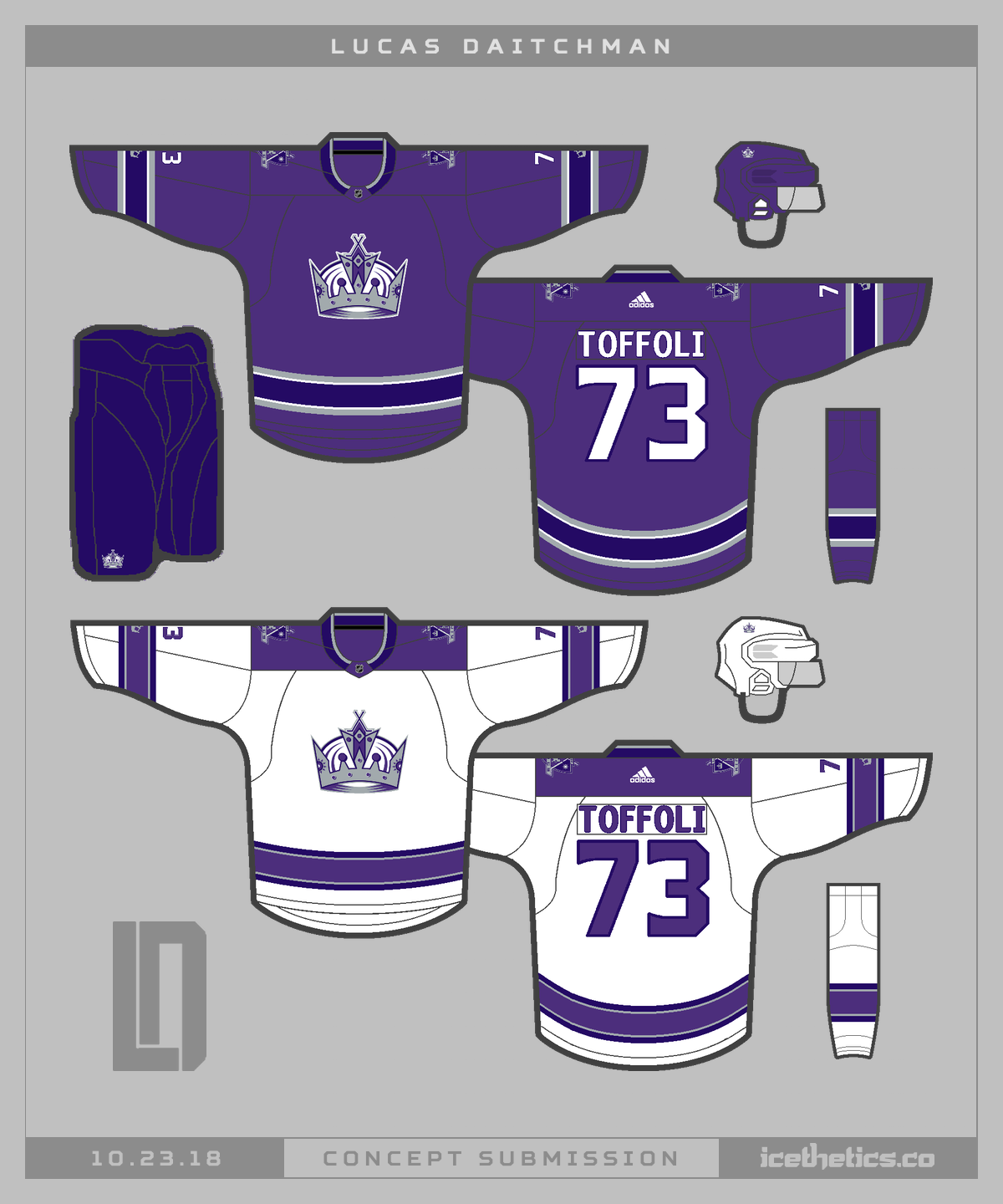 purple la kings jersey