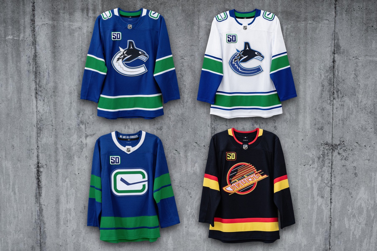 Canucks Unveil Quartet Of New Sweaters For 50th Anniversary Icethetics Co
