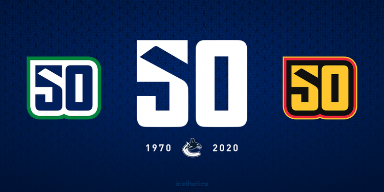 Vancouver Canucks 50th Anniversary logo suite