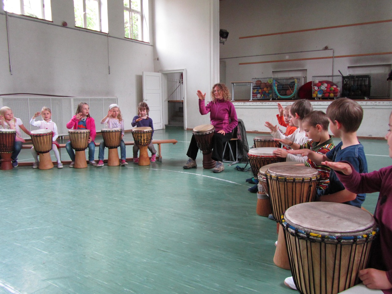 Drumming to the African Beat
