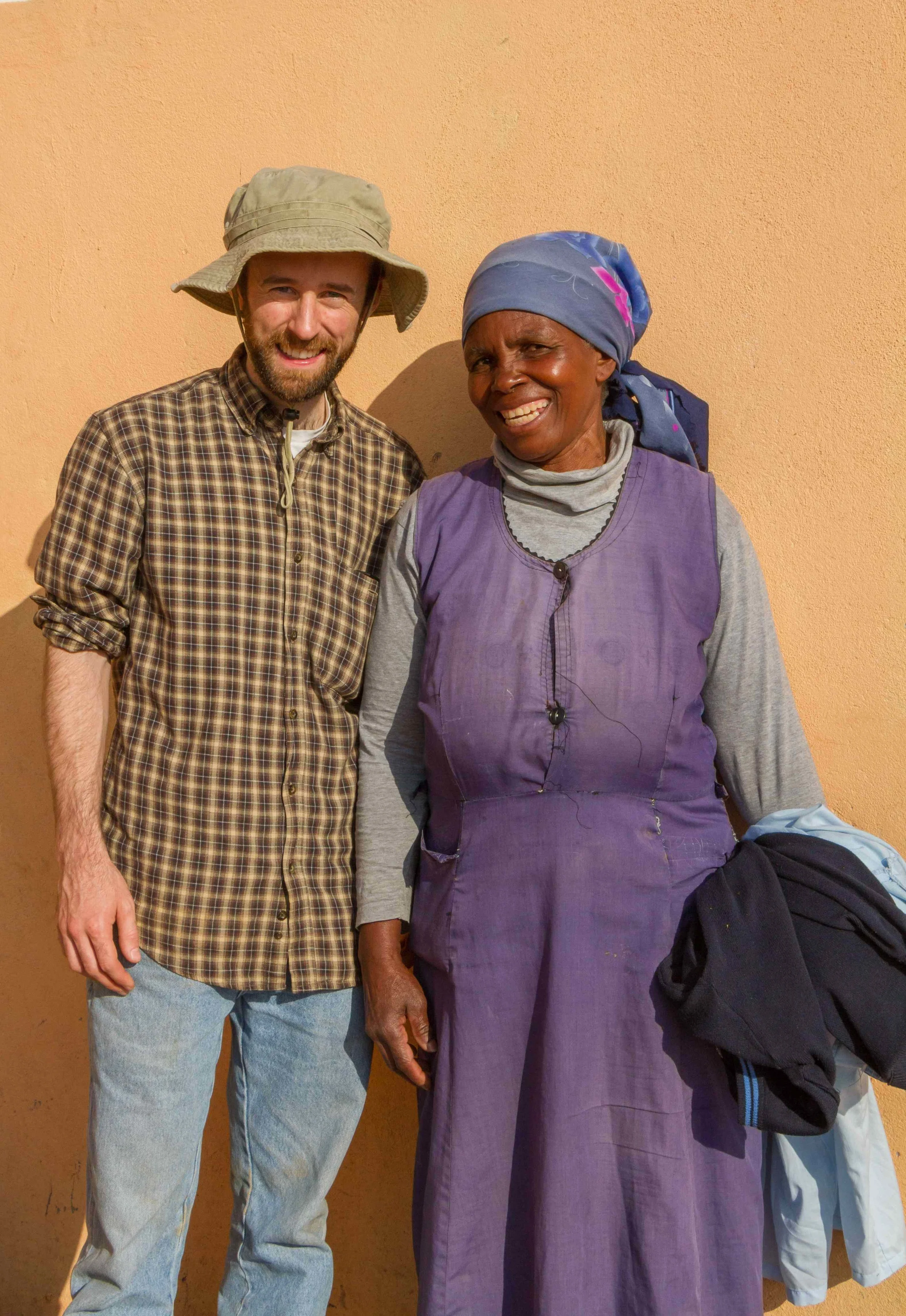 Peter with a local volunteer Care Worker in Swaziland