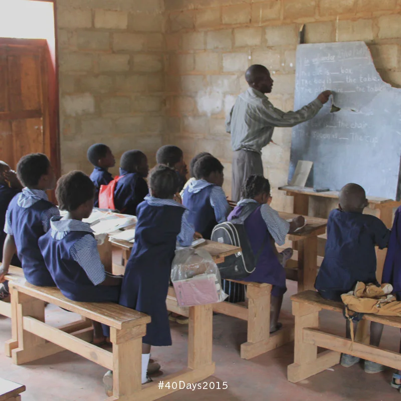 Children learning in Zambia