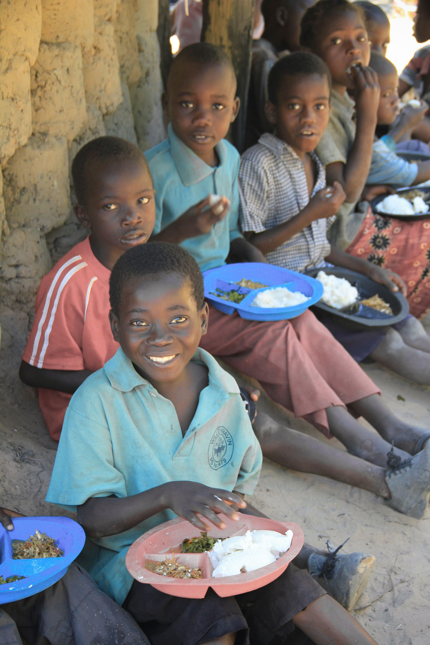  150 of the most vulnerable children in Chibuli receive a daily meal, access to education and access to basic health care. 