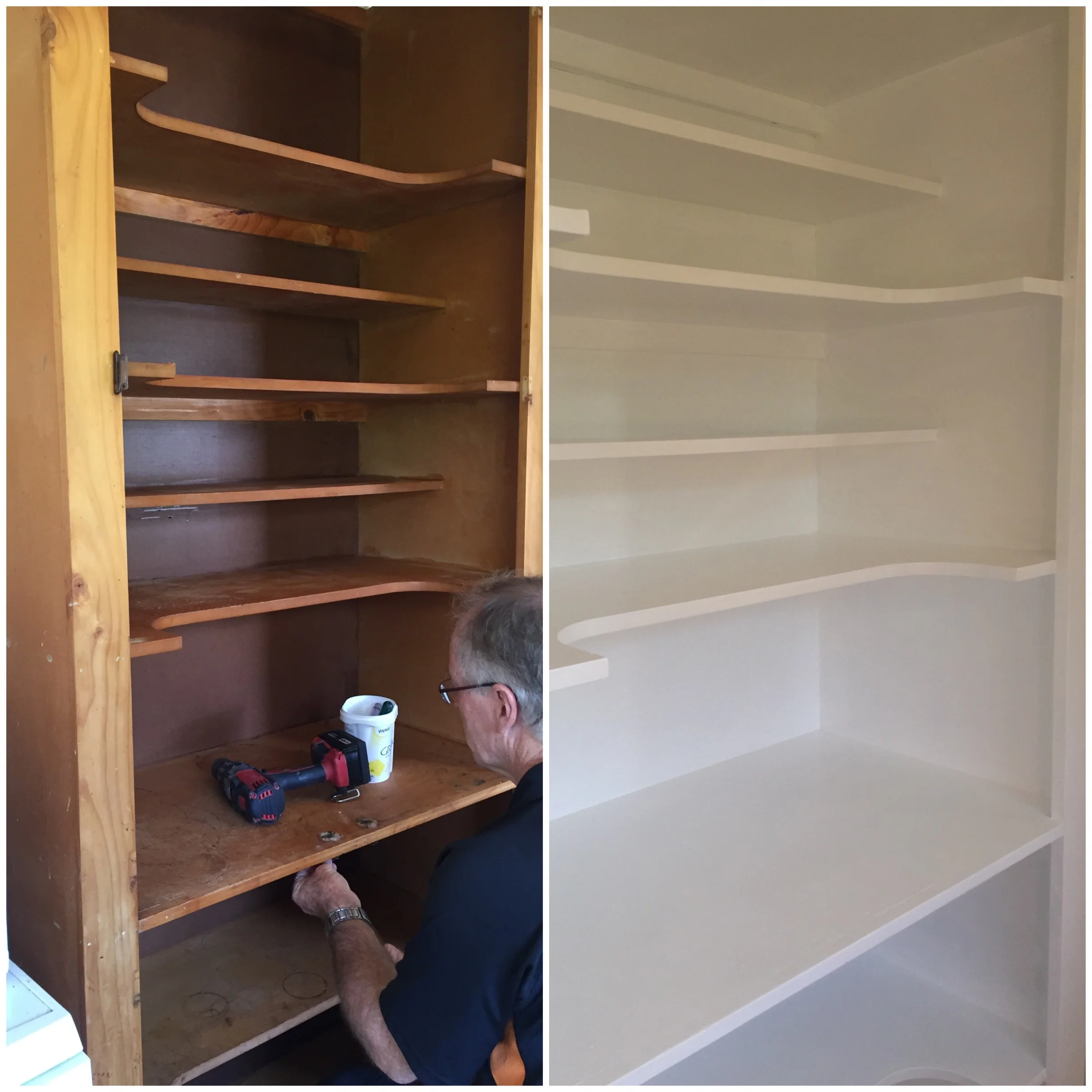 Before and after - pantry improvements