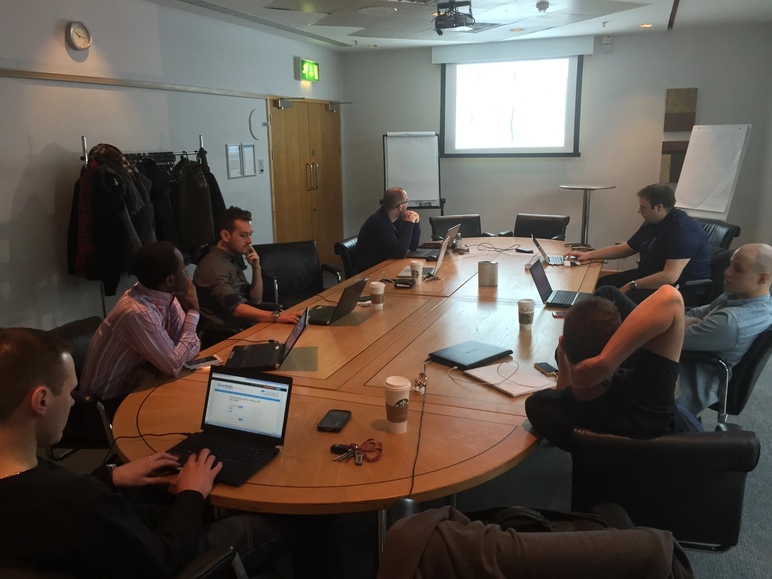 Hard at work brainstorming