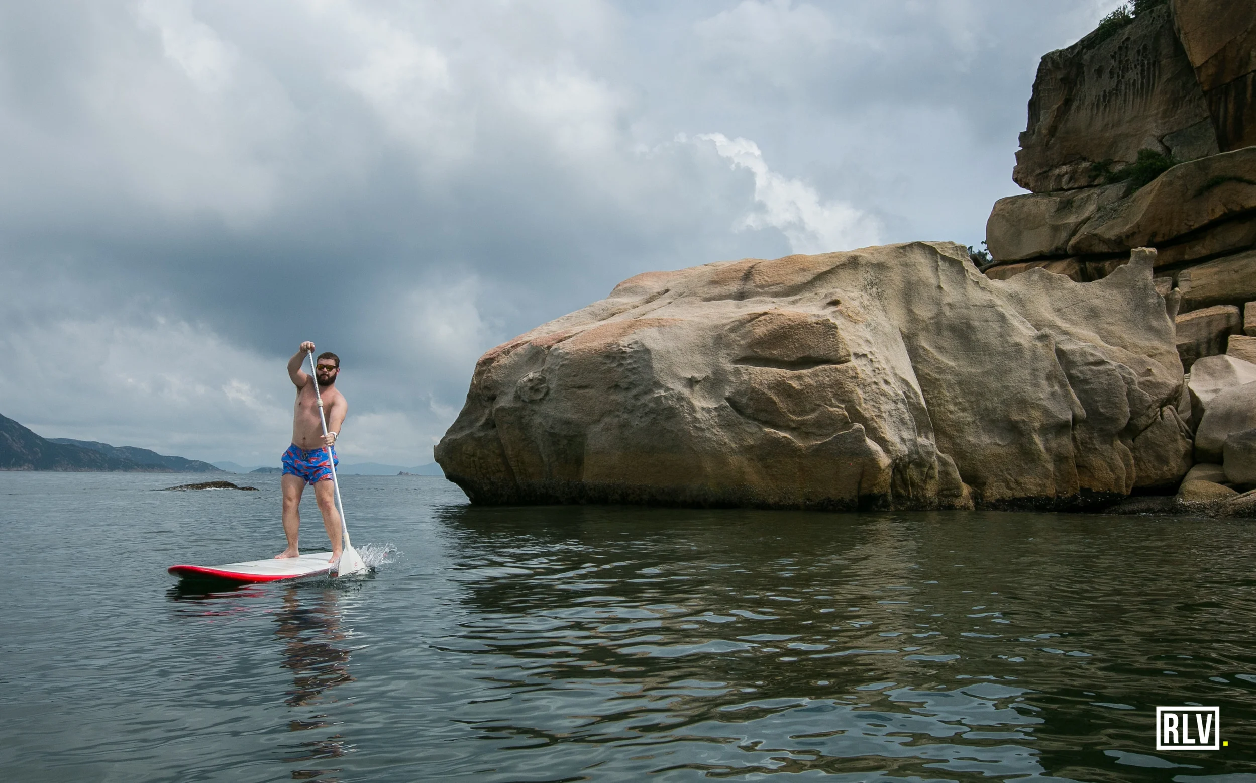 Paddle boarding with Ciaran Danielis. First time and already looking like a pro