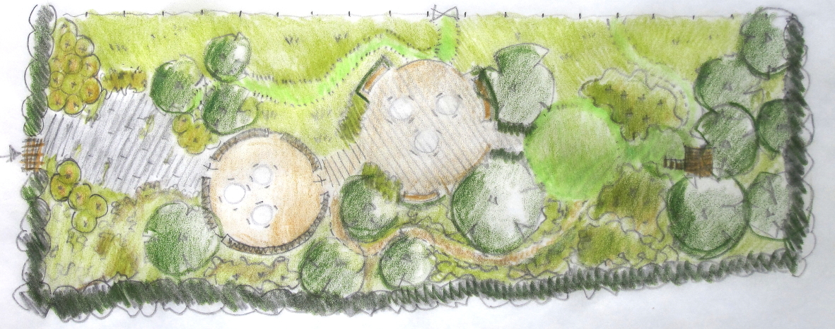 Sketch - The Yurt and Children's Garden, Airfield, Dundrum.
0
false
18 pt
18 pt
0
0
false
false
false
/* Style Definitions */
table.MsoNormalTable
{mso-style-name:"Table Normal";
mso-tstyle-rowband-size:0;
mso-tstyle-colband-size:0;
mso-style-noshow:yes;
mso-style-parent:"";
mso-padding-alt:0cm 5.4pt 0cm 5.4pt;
mso-para-margin:0cm;
mso-para-margin-bottom:.0001pt;
mso-pagination:widow-orphan;
font-size:12.0pt;
font-family:"Times New Roman";
mso-ascii-font-family:Cambria;
mso-ascii-theme-font:minor-latin;
mso-fareast-font-family:"Times New Roman";
mso-fareast-theme-font:minor-fareast;
mso-hansi-font-family:Cambria;
mso-hansi-theme-font:minor-latin;}
Sketch Design Plans are drawn to scale, showing hard and soft landscaping areas and indicate the type of planting appropriate to the design theme. (Hard landscaping details and planting plans showing individual plants are not included)