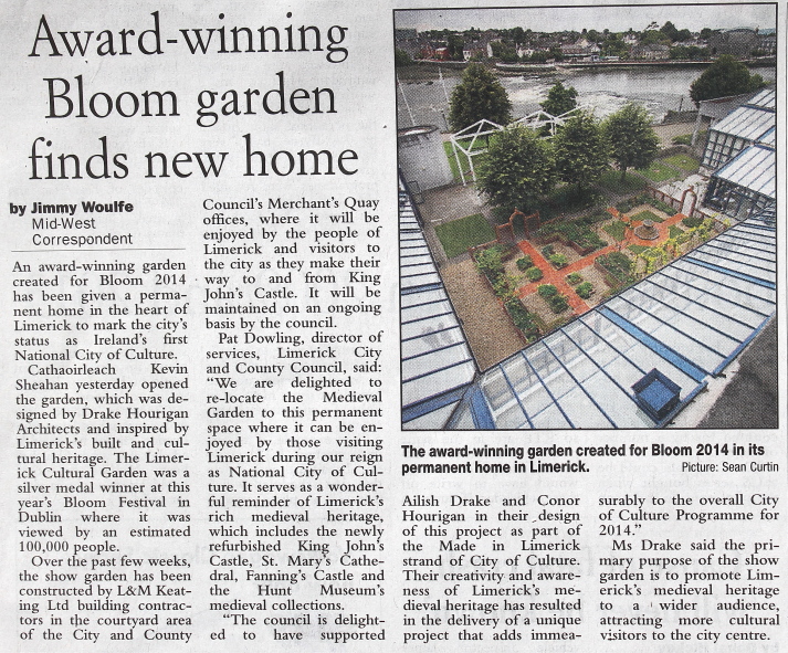 Irish Examiner, 27th August, 2014
