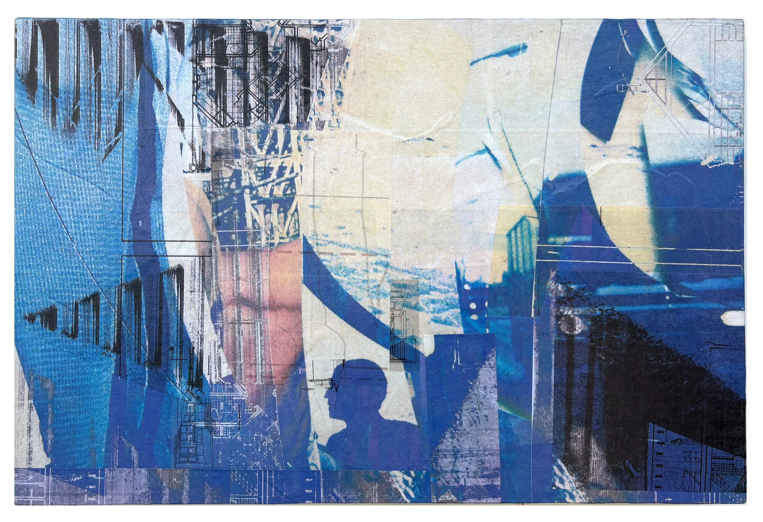 Weather Report   |   Inkjet print collage, found paper on wood panel   |   20 x 30 in (50.8 x 76.2)   |   2023