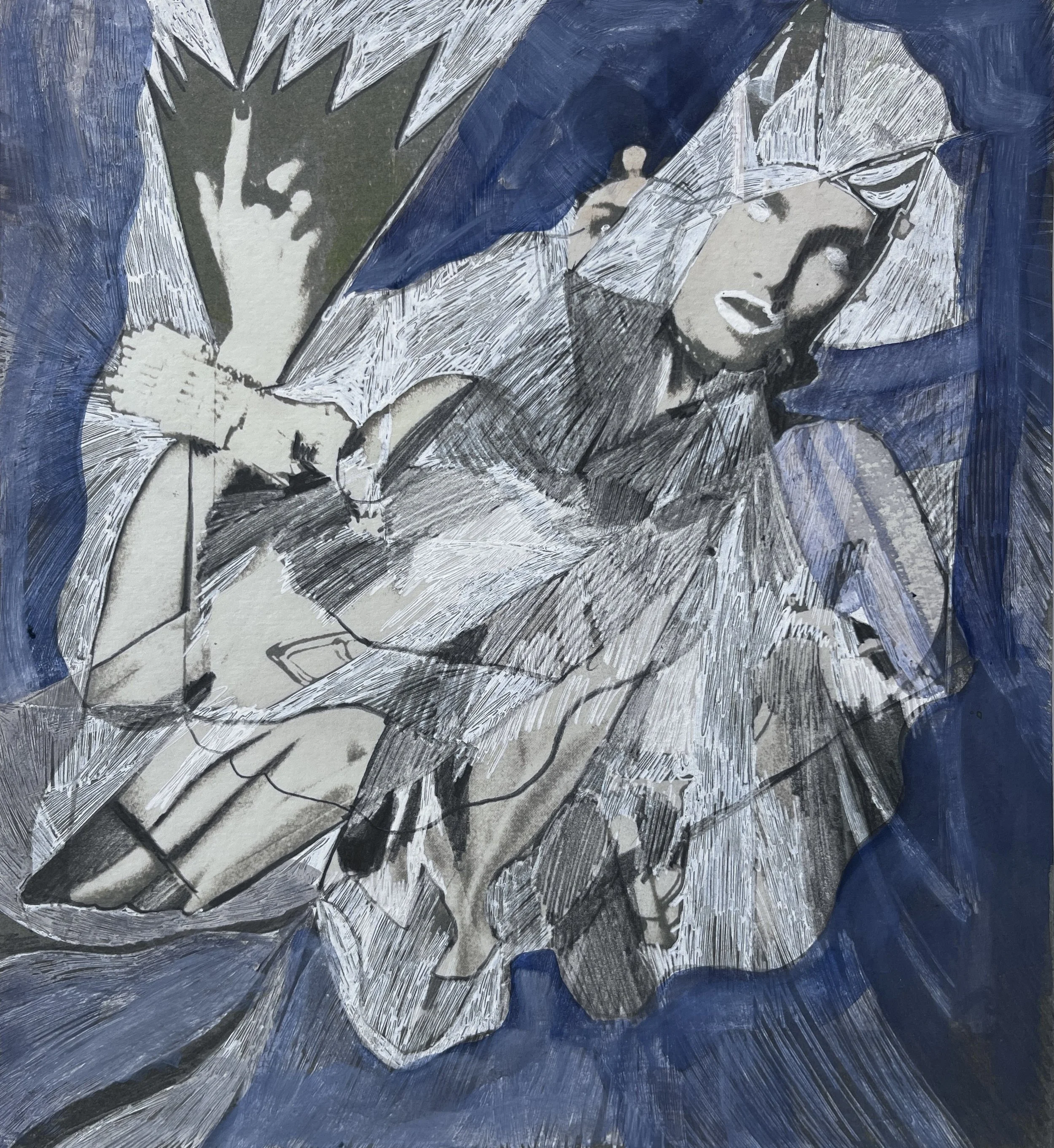 Influencer   |   Ink on cyanotype   |   7.5 x 8.5 in (19.05 x 21.59 cm)   |   2023