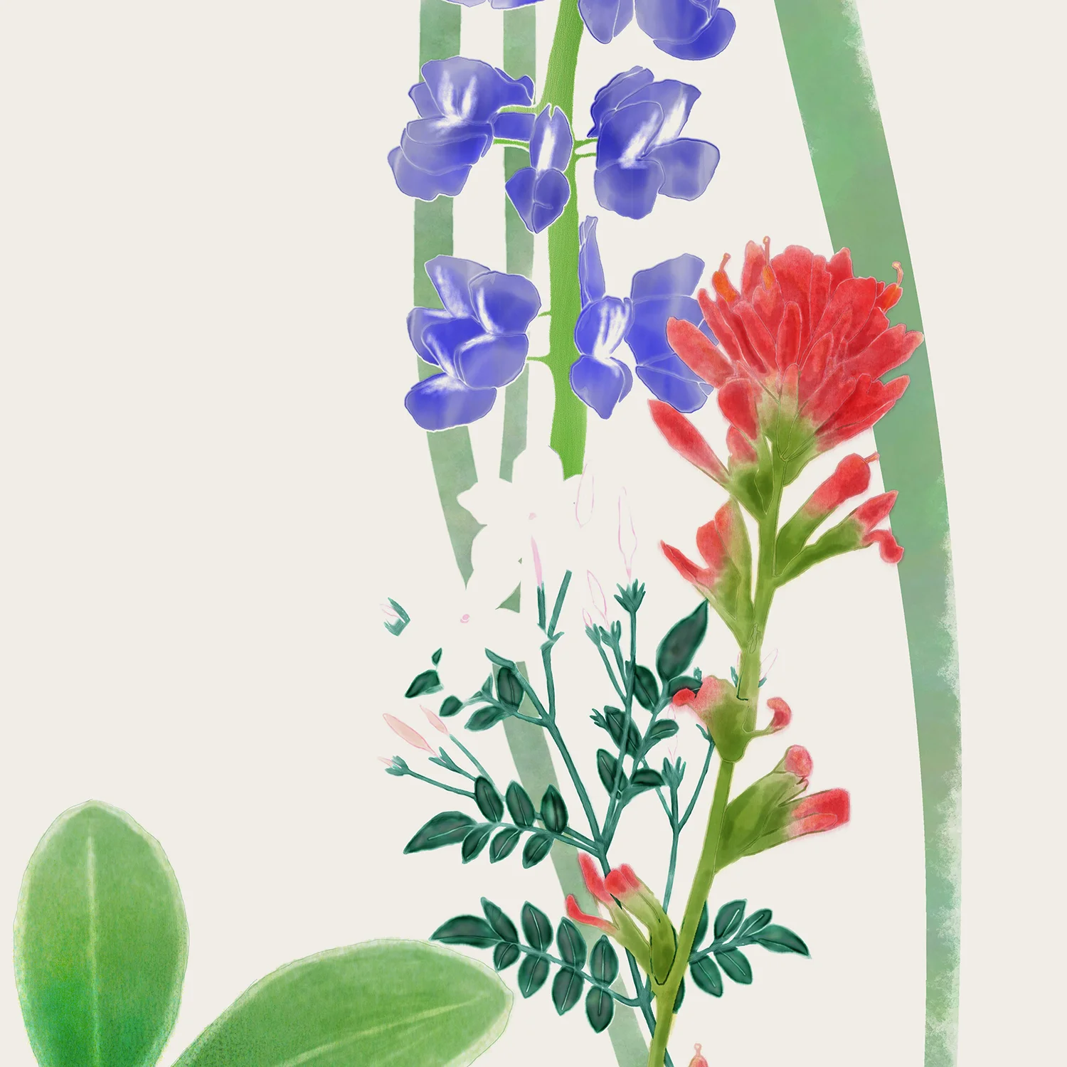 Wildflowers Art Nouveau Custom Ketubah Ketubah Arts