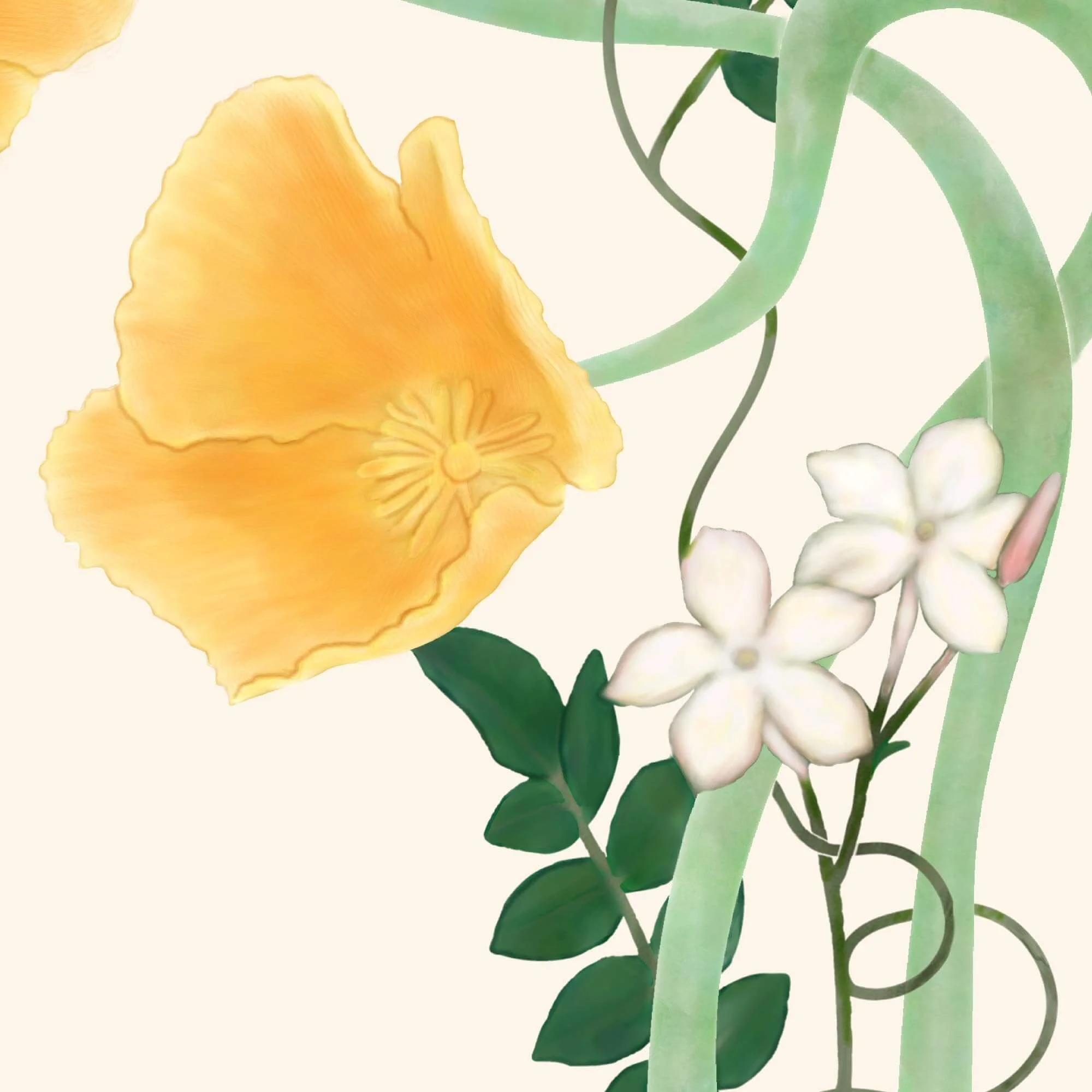 Wildflowers Art Nouveau Custom Ketubah Ketubah Arts