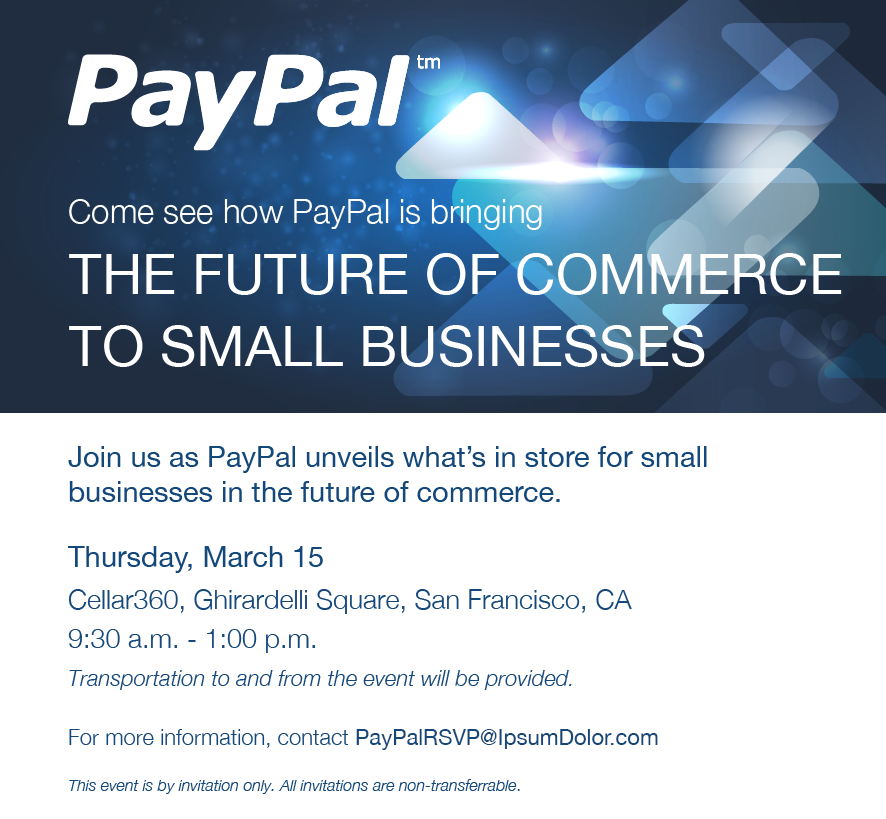 PayPal Here: Launch Event&nbsp;– Evite