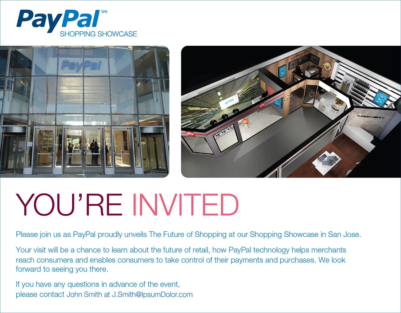 PayPal Shopping Showcase San Jose – Evite