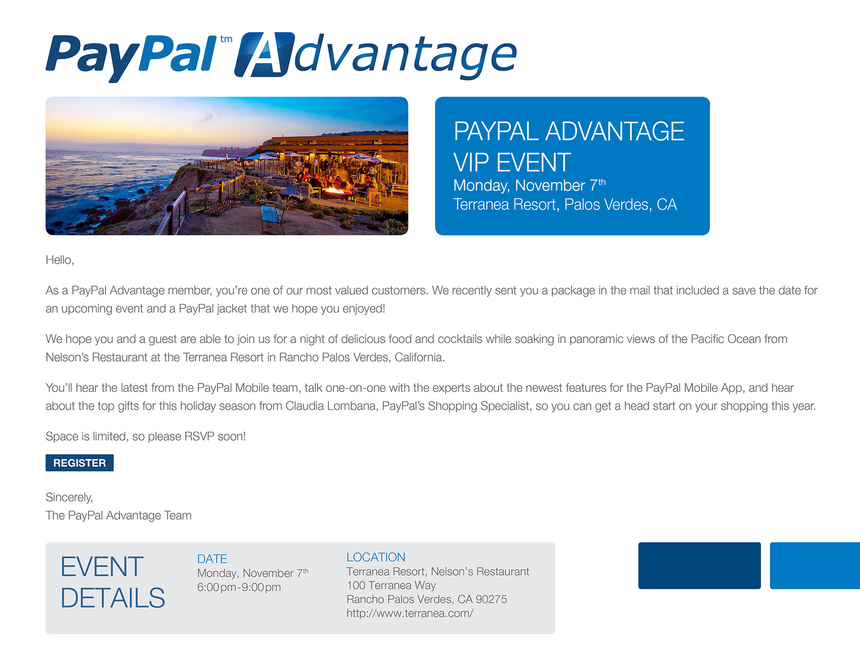PayPal Advantage VIP Event – Evite