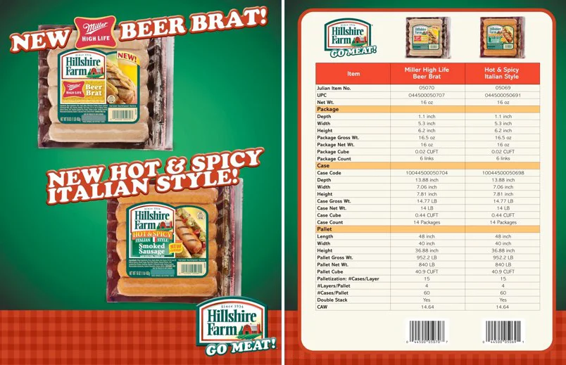 Hillshire Farm: Links Spec Sheet