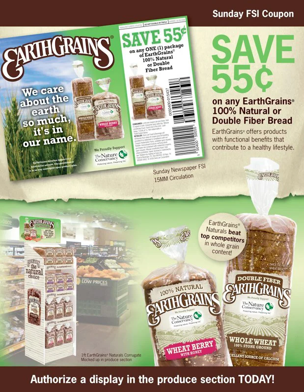 EarthGrains FSI Coupon – Sell Sheet V2