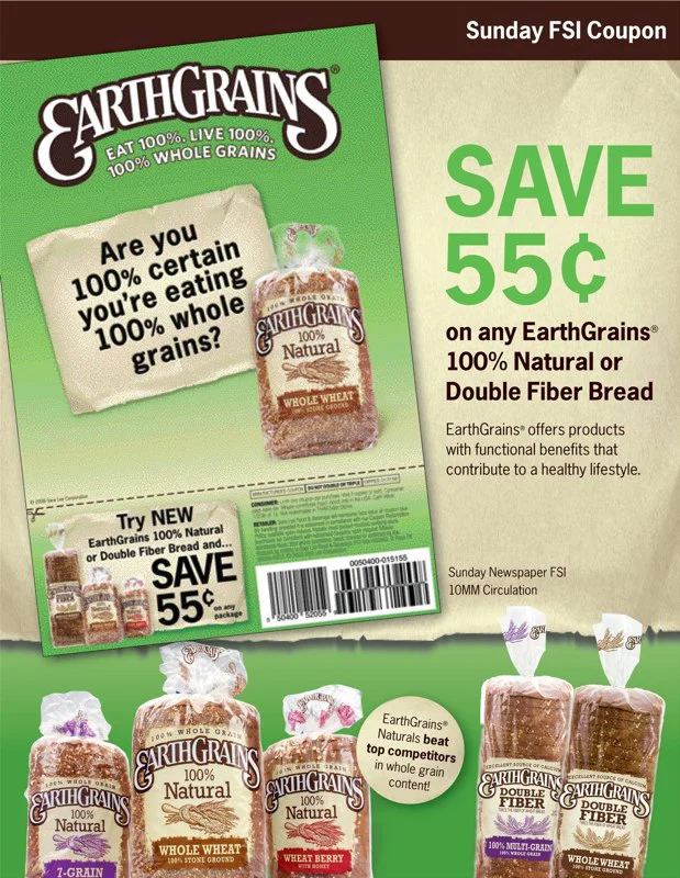 EarthGrains FSI Coupon – Sell Sheet V1
