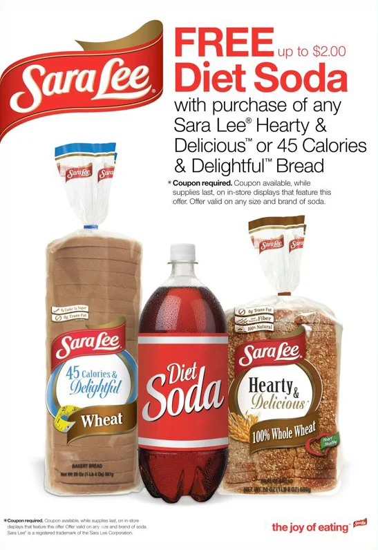 Sara Lee: Free Diet Soda Offer – Ad Slick