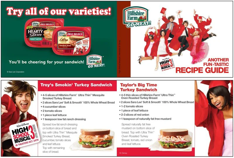 Hillshire Farm: HSM3 Promotion – Recipe Book