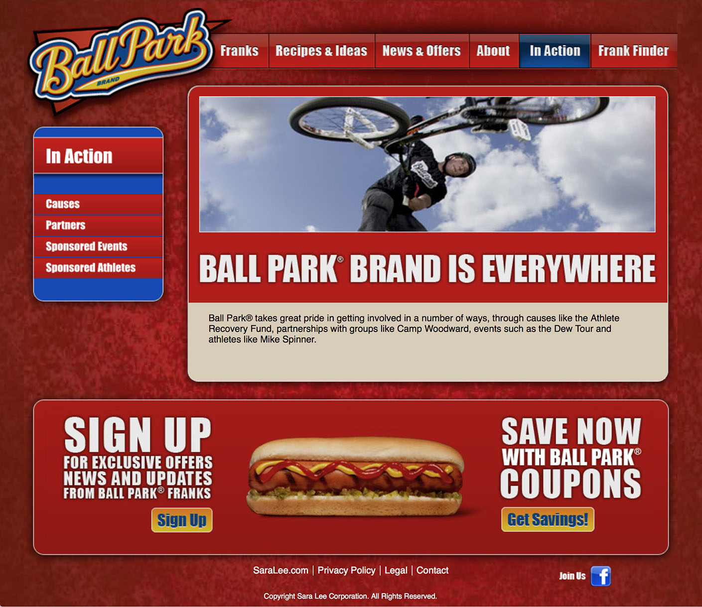 Ball Park: Website – 6 In Action