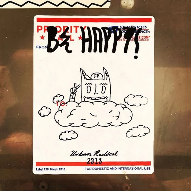 Another feel-good tag by @urbanradical &ndash; honorary Ambassador of Good Cheer &ndash; keep on keepin&rsquo; on!
.
.
.
#urbanradical #art #streetartistry #streetartchicago #chicagostreetart #graffiti #chicagograffiti #handstyle #handstyles #streeta