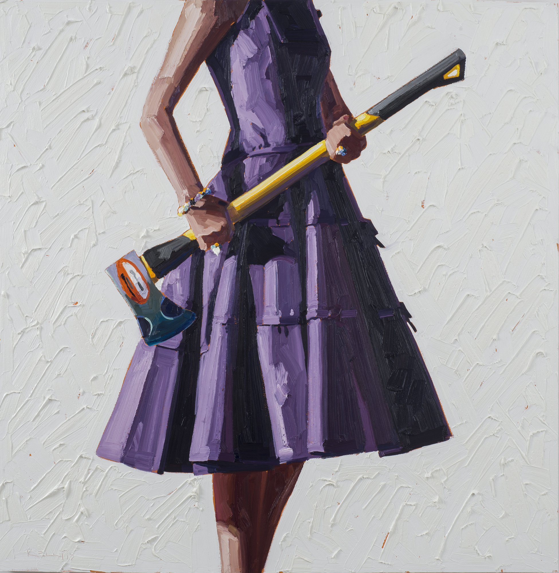 Stiff Competition, 2015, oil on panel, 44 in x 44 in.