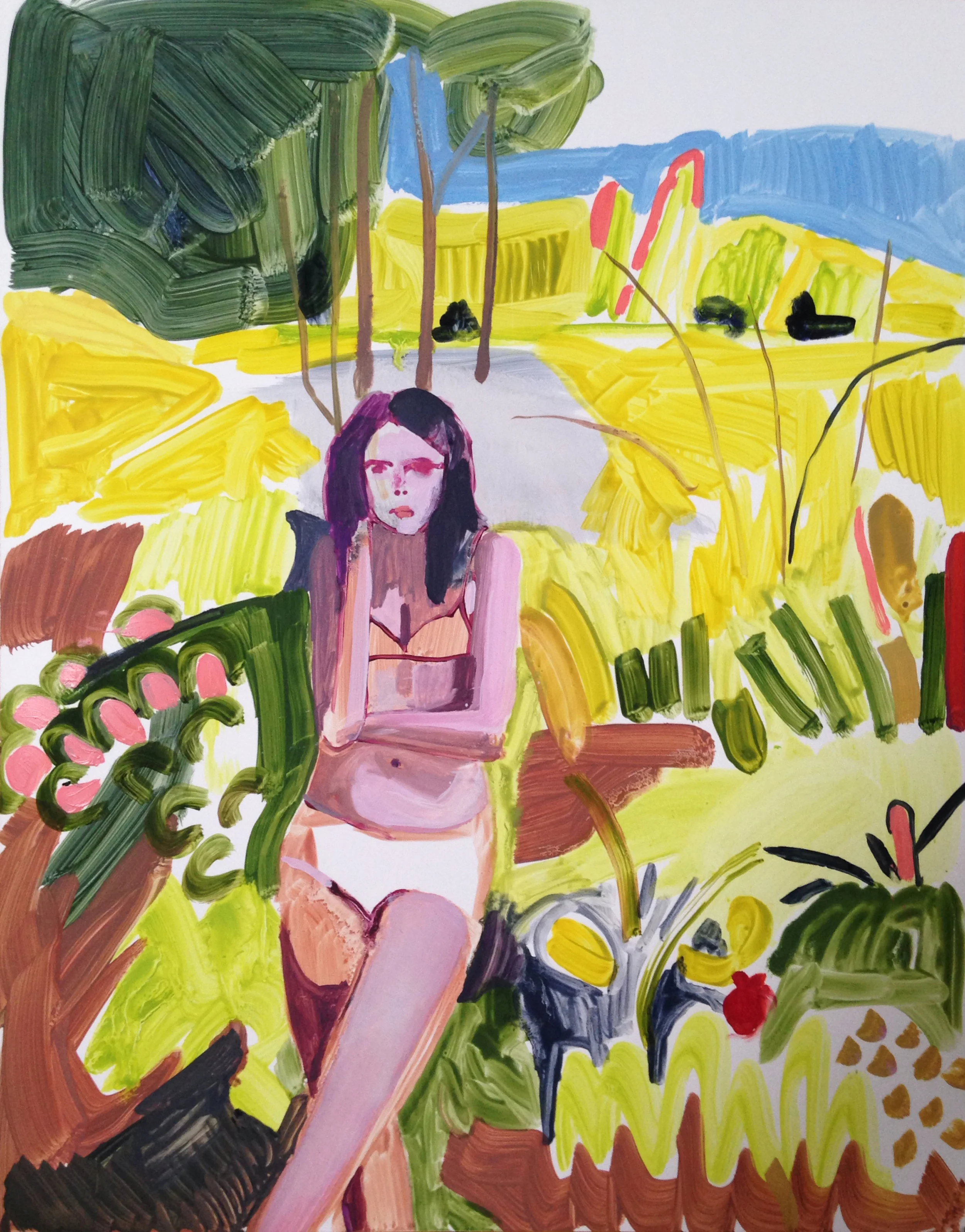 Homeland, 2015, oil on paper, 11 x 14.