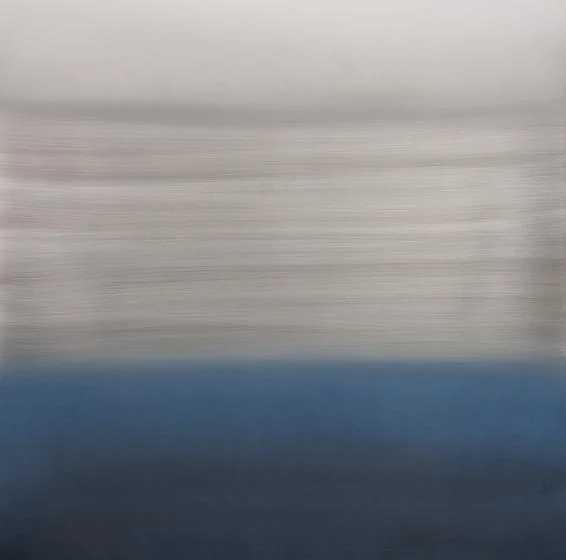 Summer Blue River , 2014, urethane and pigment on aluminum, 48 x 48 inches/122 x 122 cm