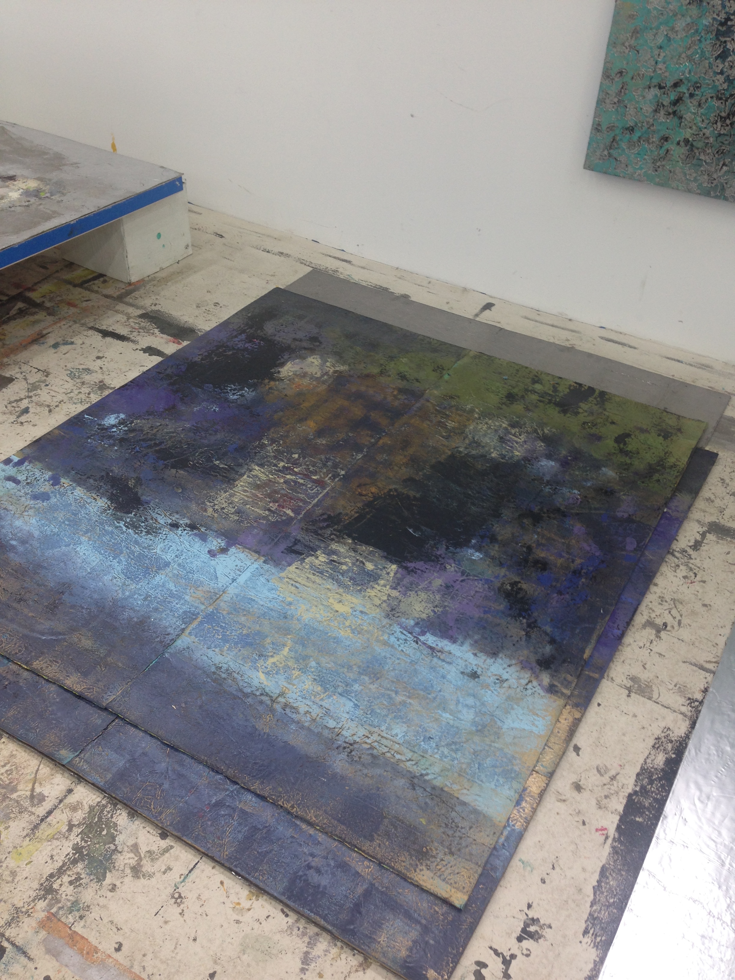 In the studio with Hugo McCloud, Bushwick, February 2016.