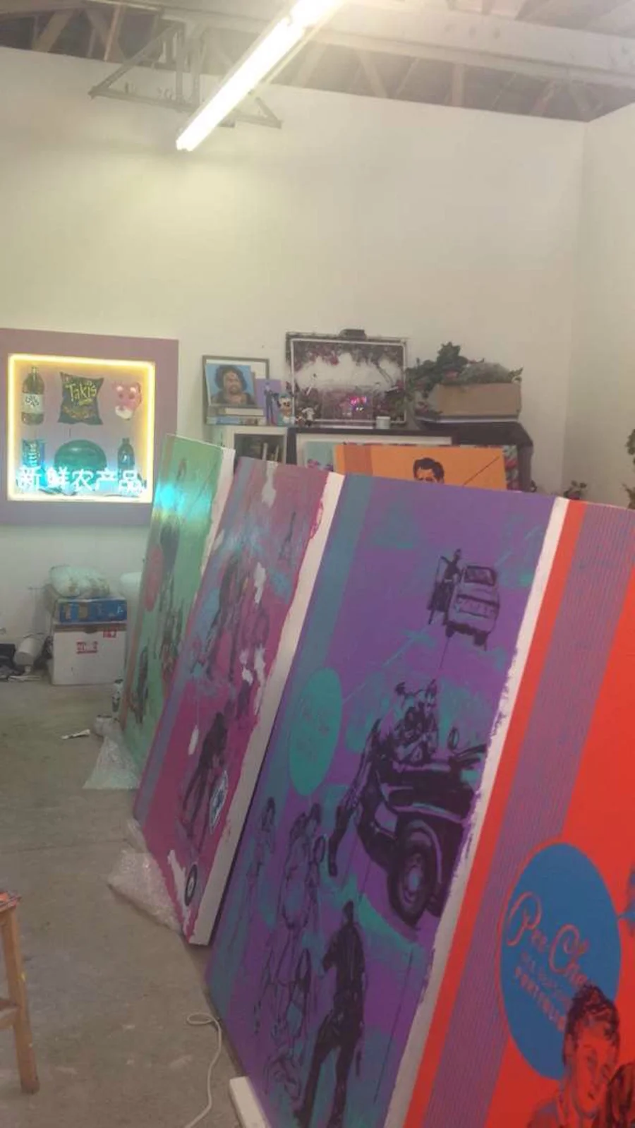 In the studio with Patrick Martinez, March 2016.