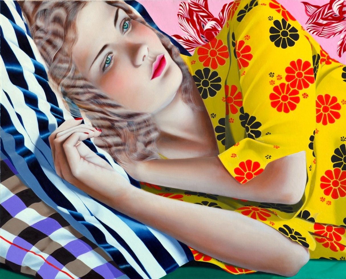 Untitled (Yellow) , 2014. Oil on canvas. 16 x 20 inches . **Courtesy of Fredericks & Freiser, NY.