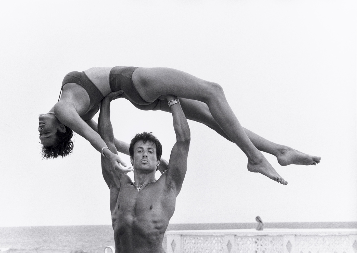 Herb Ritts (American, 1952-2002) Sylvester Stallone and Brigitte Nielsen, Long Island 1987 Gelatin silver print Museum of Fine Arts, Boston Gift of Herb Ritts Foundation in honor of Malcolm Rogers © Herb Ritts Foundation Photograph © Museum of Fine Arts, Boston