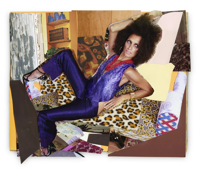 Racquel Leaned Back, 2013 © Mickalene Thomas. Courtesy the artist; Lehmann Maupin, New York and Hong Kong; and Artists Rights Society (ARS), New York
